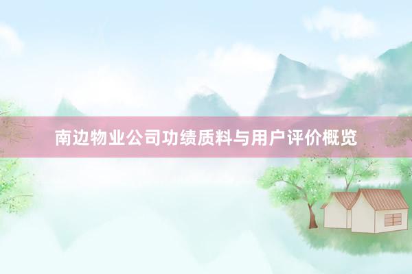 南边物业公司功绩质料与用户评价概览